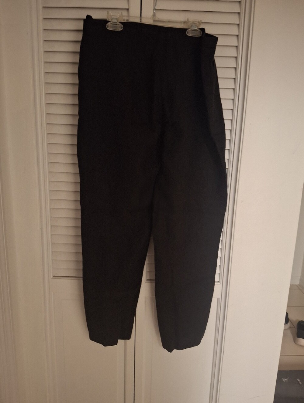 Eileen Fisher Black High-Rise Tapered Pants